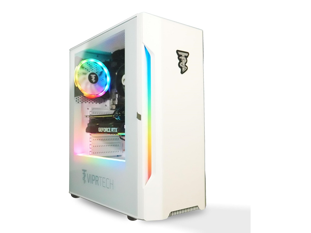 La PC para juegos ViprTech Rebel 4.0 sobre un fondo blanco.