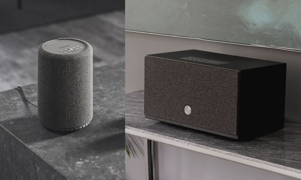 Audio Pro A10 and C10 MK II Wiim Edition wireless speakers.