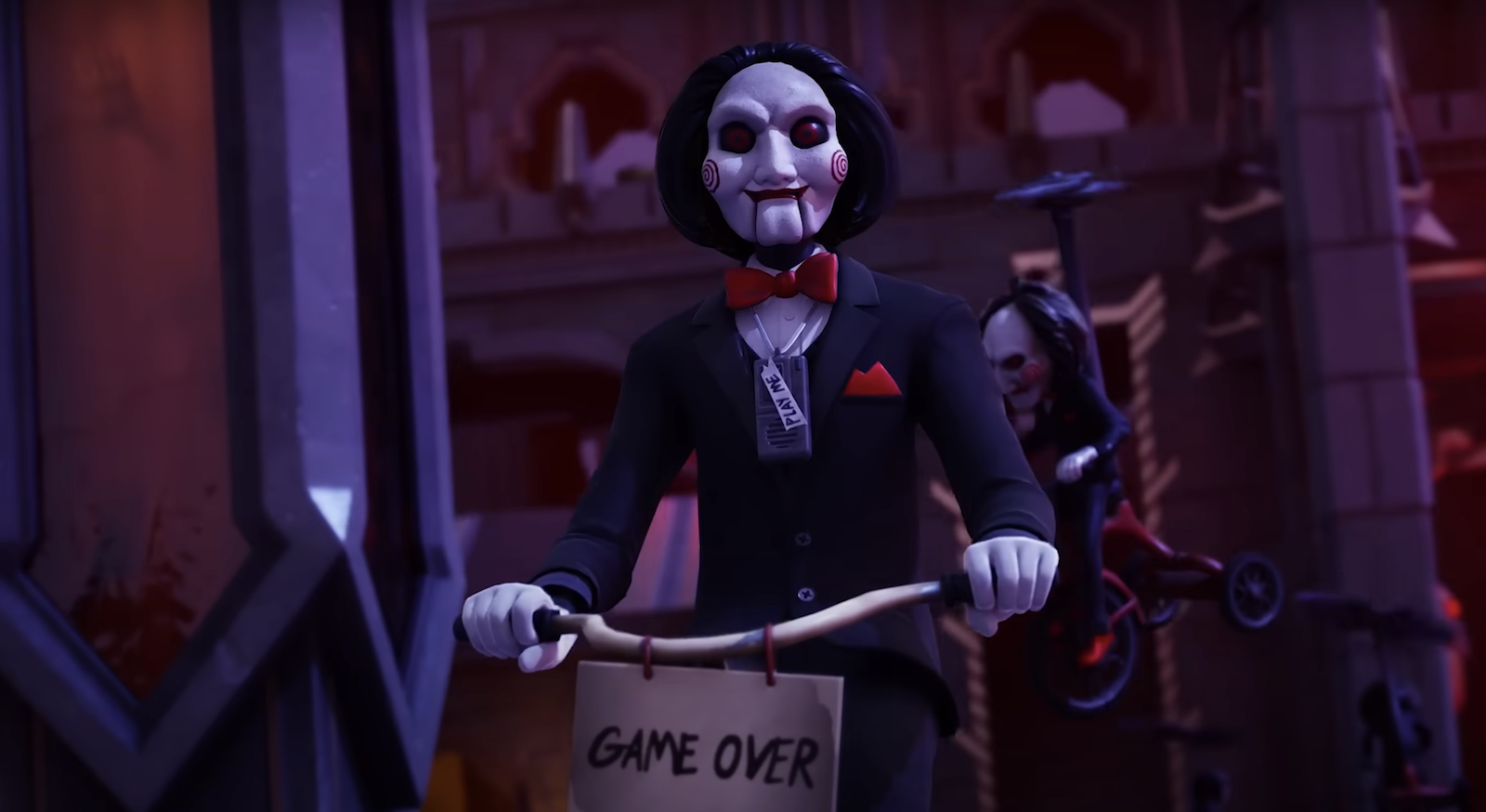 Jigsaw from the Saw movies in Fortnite.