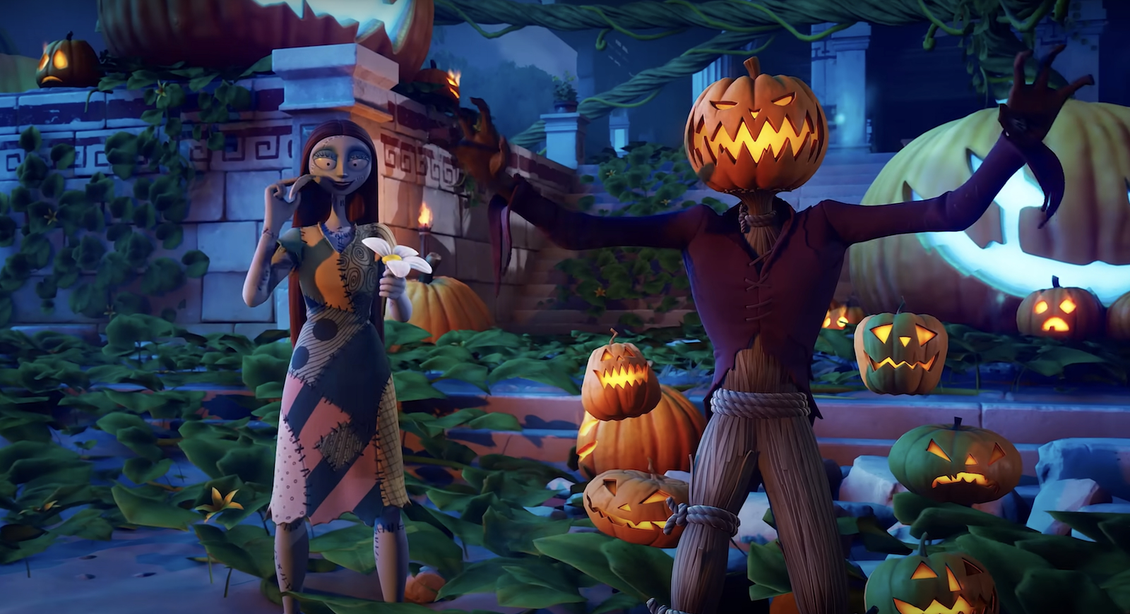 Nightmare Before Christmas characters in Fortnite.