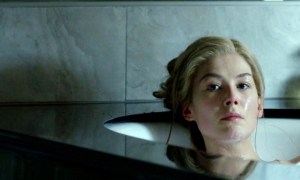 A woman takes a bath in Gone Girl.