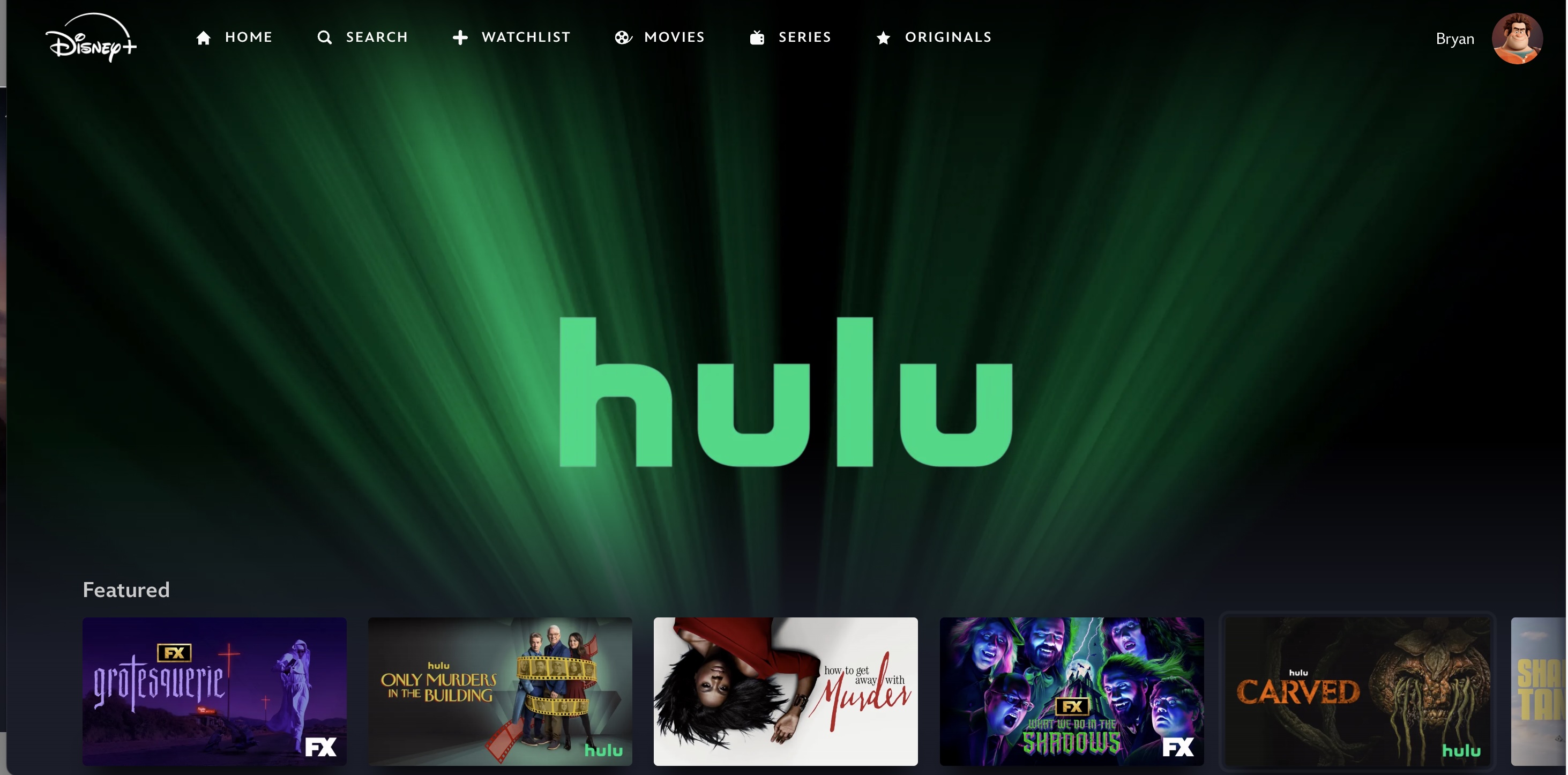 Hulu no DisneyPlus.