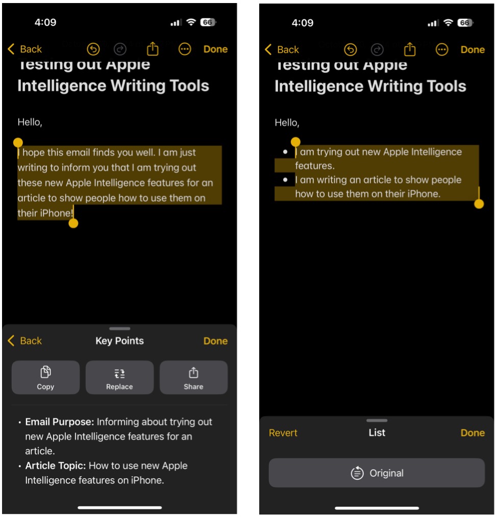 How to use Apple Intelligence Writing Tools on your iPhone