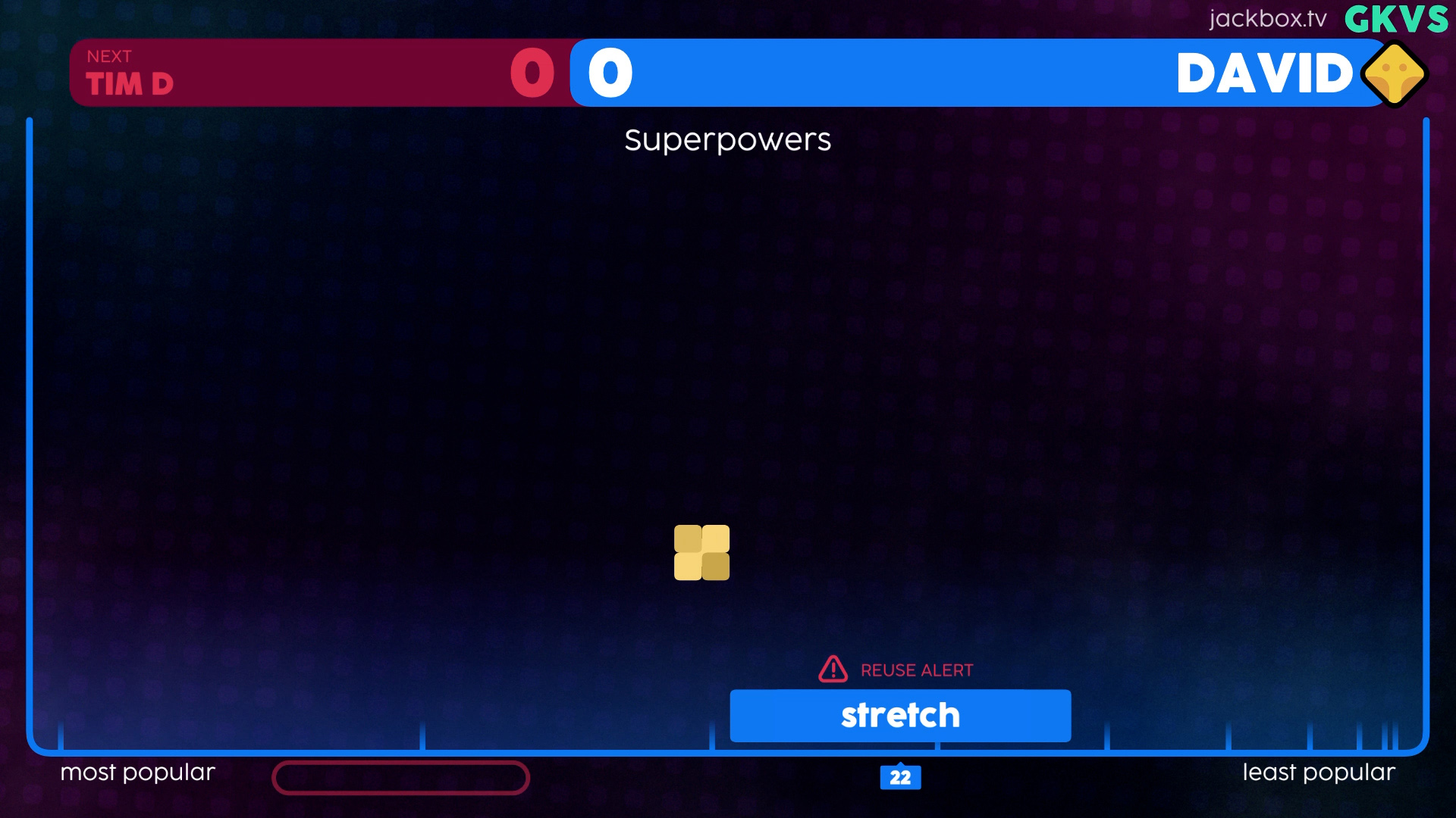 A paddle hits a ball in The Jackbox Survey Scramble.