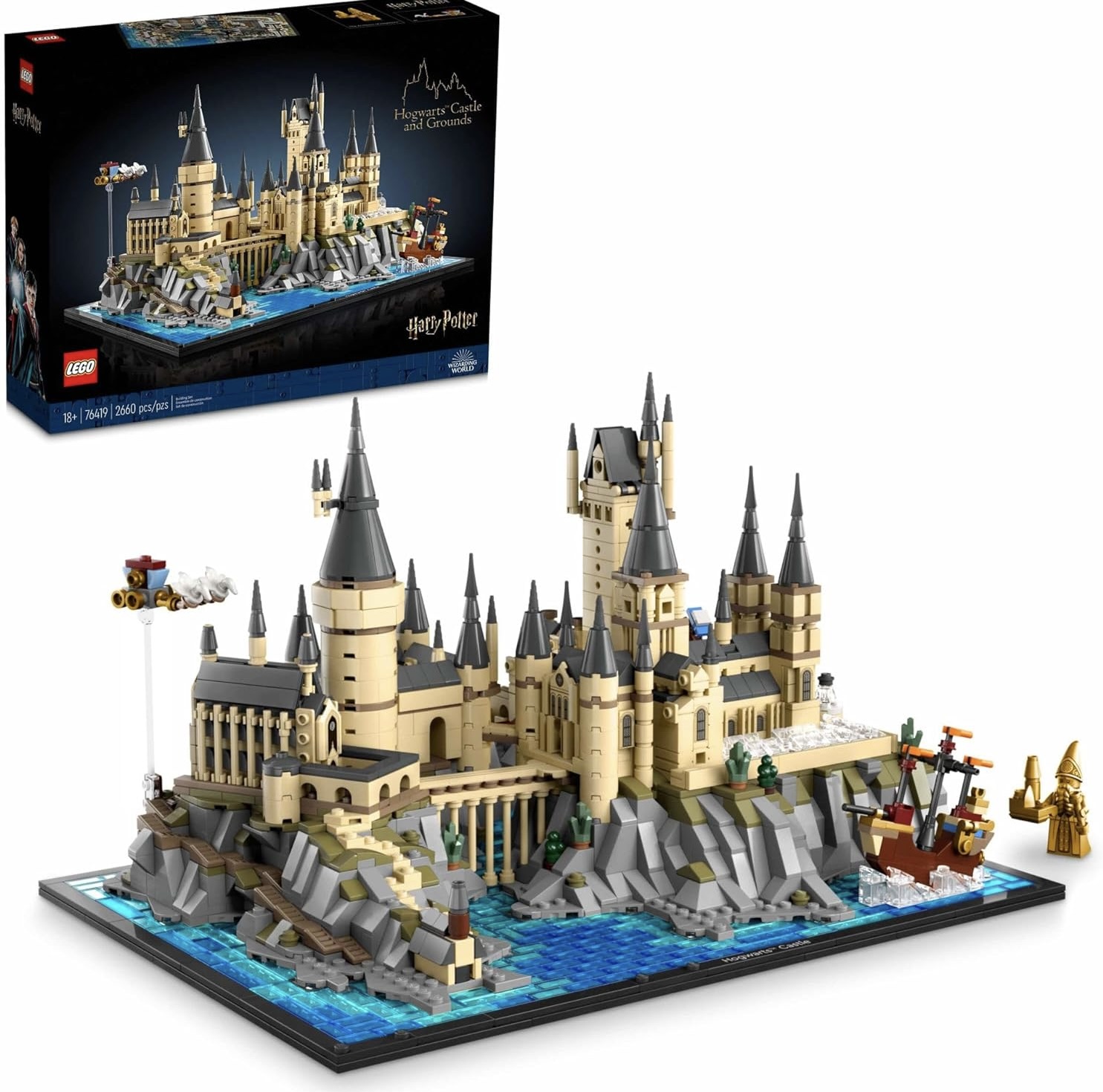 The Lego Harry Potter Hogwarts Castle and Grounds set.