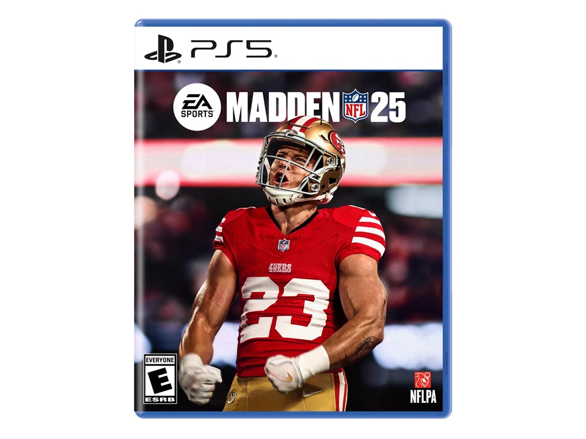 Madden NFL 25 para PlayStation 5 contra um fundo branco.