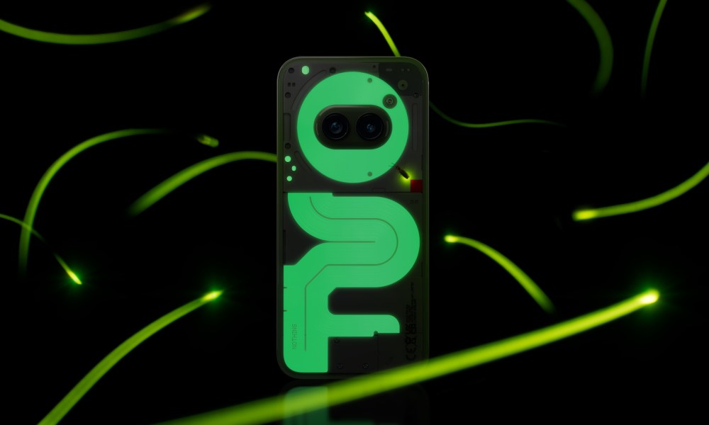 The Nothing Phone 2a Plus Community Edition's glow in the dark elements