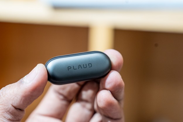 Plaud NotePin capsule in the hand