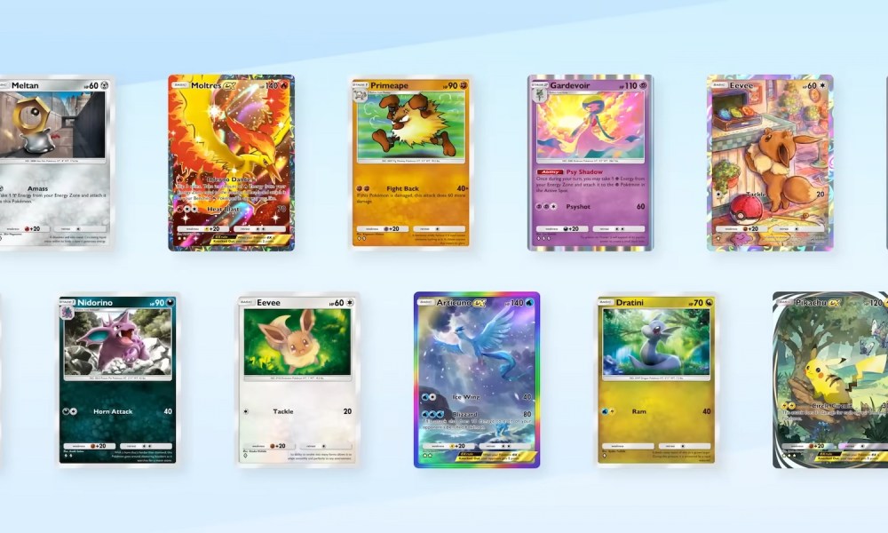 Pokemon TCGP cards displayed.