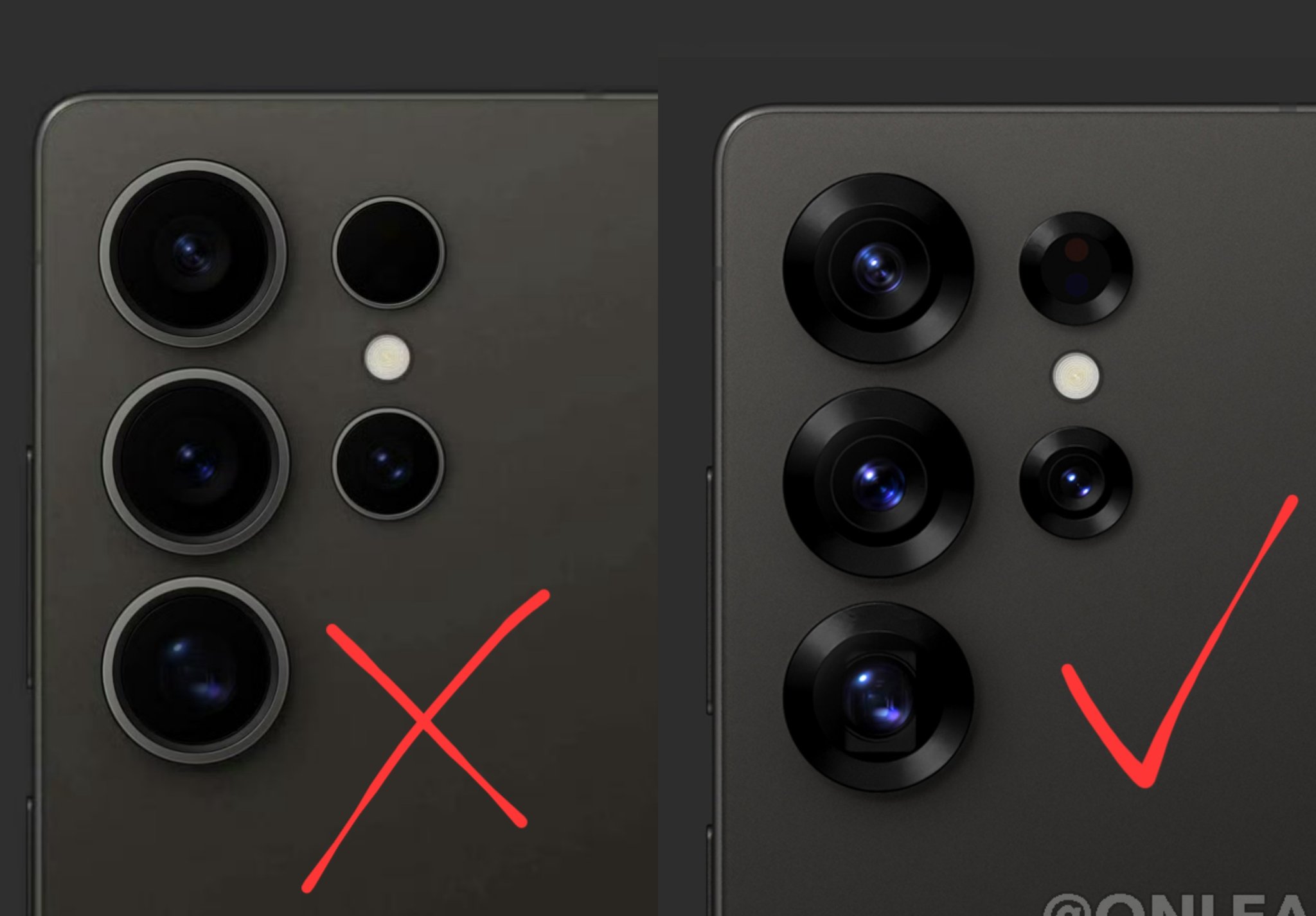 Possible camera system on the Samsung Galaxy S25 Ultra.