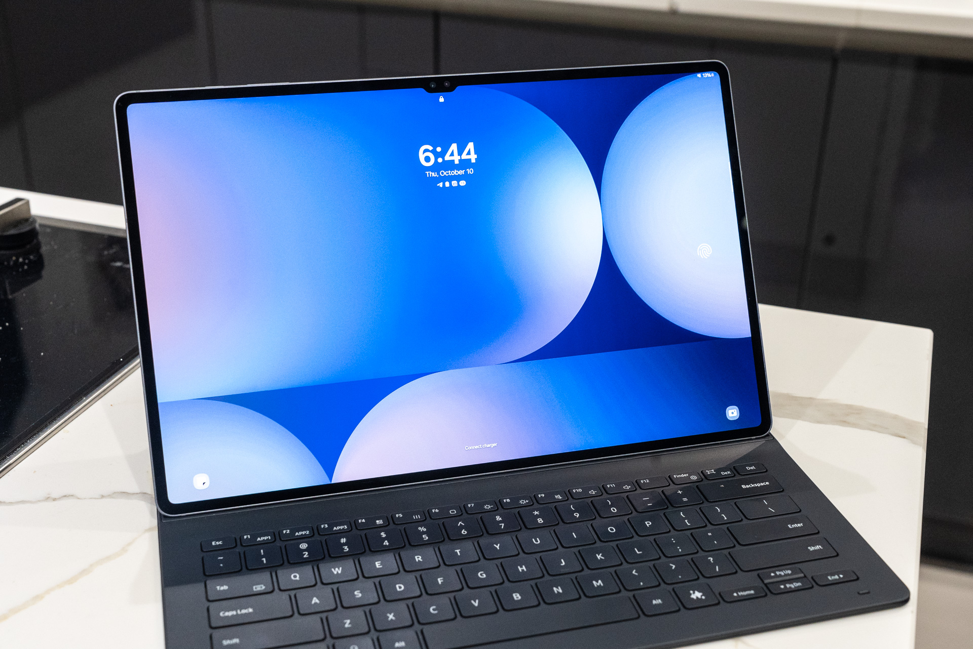 Der Sperrbildschirm des Galaxy Tab S10 Ultra.