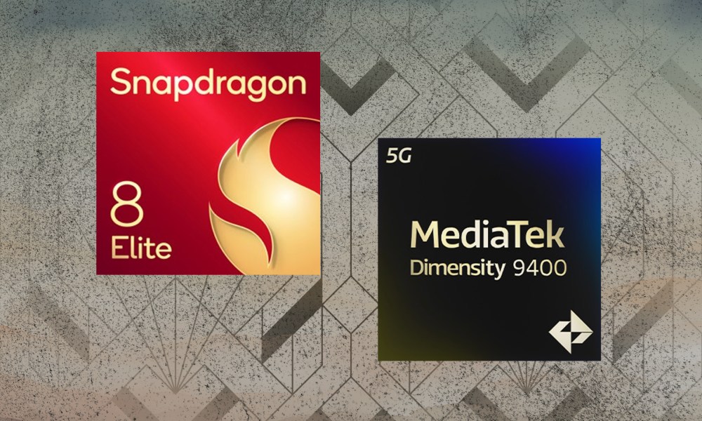 Comparison of Qualcomm Snapdragon 8 Elite and MediaTek Dimensity 9400 processors.