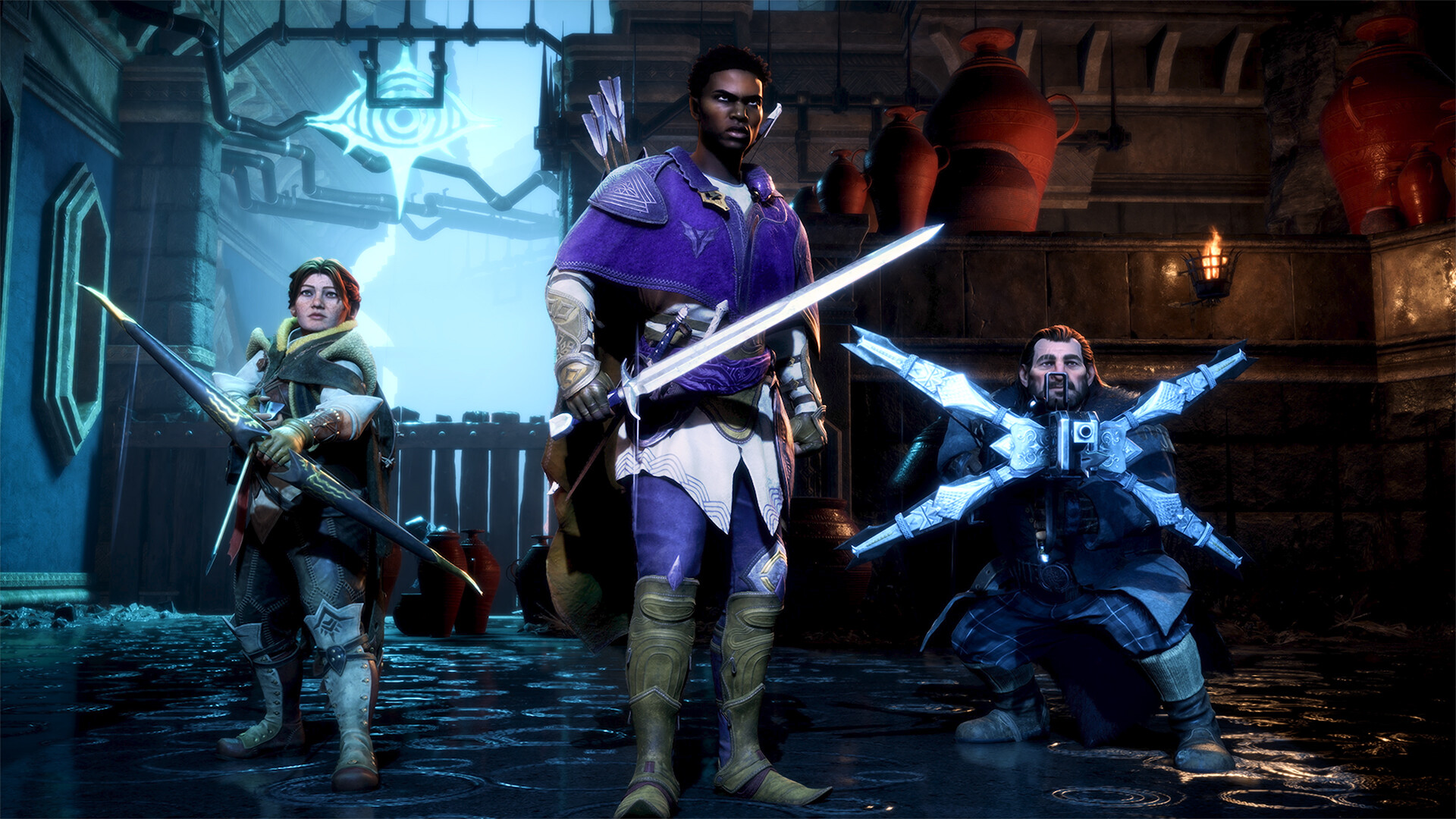 Un groupe de trois dans Dragon Age : The Veilguard.