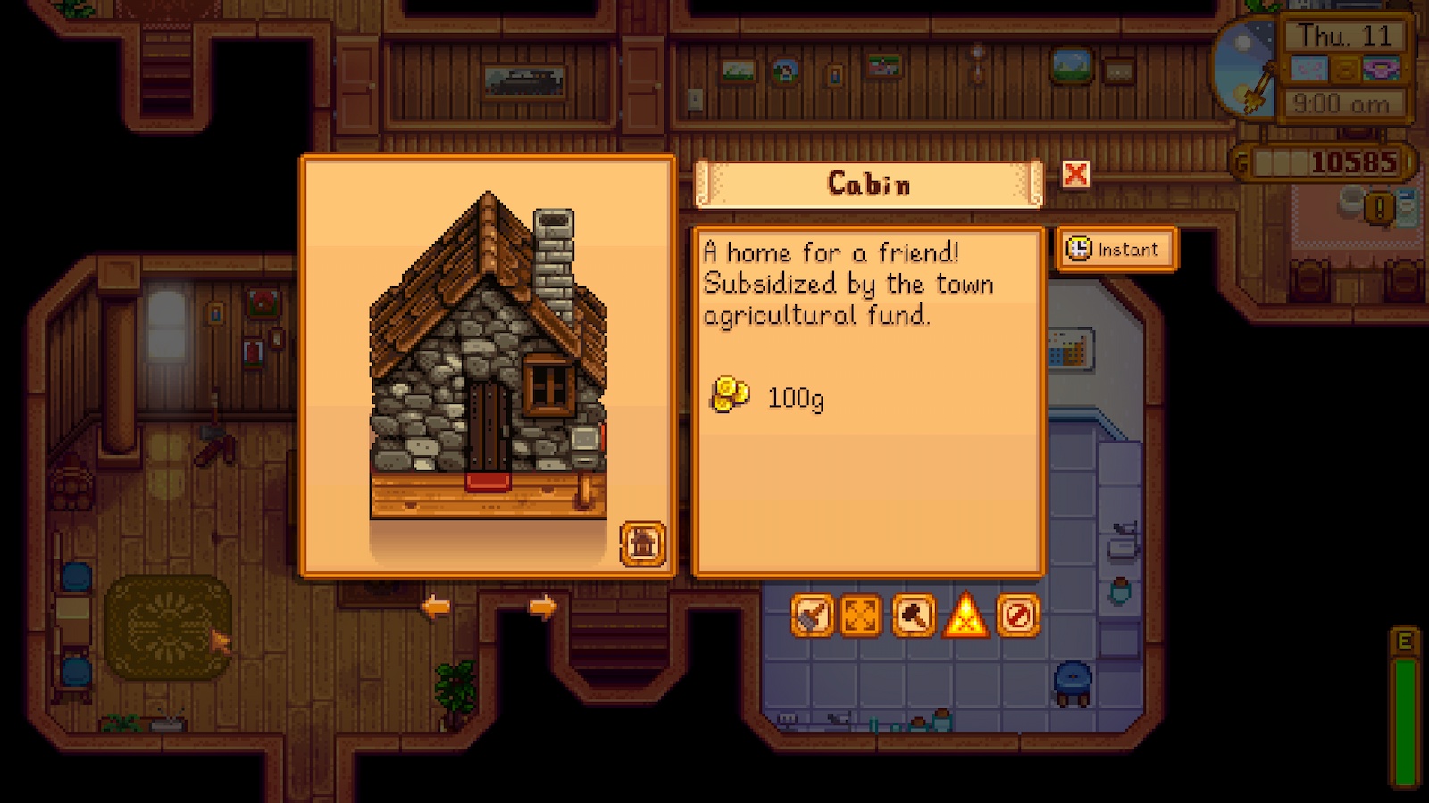 Stardew Valley construit une option de cabane dans la boutique de Robin.