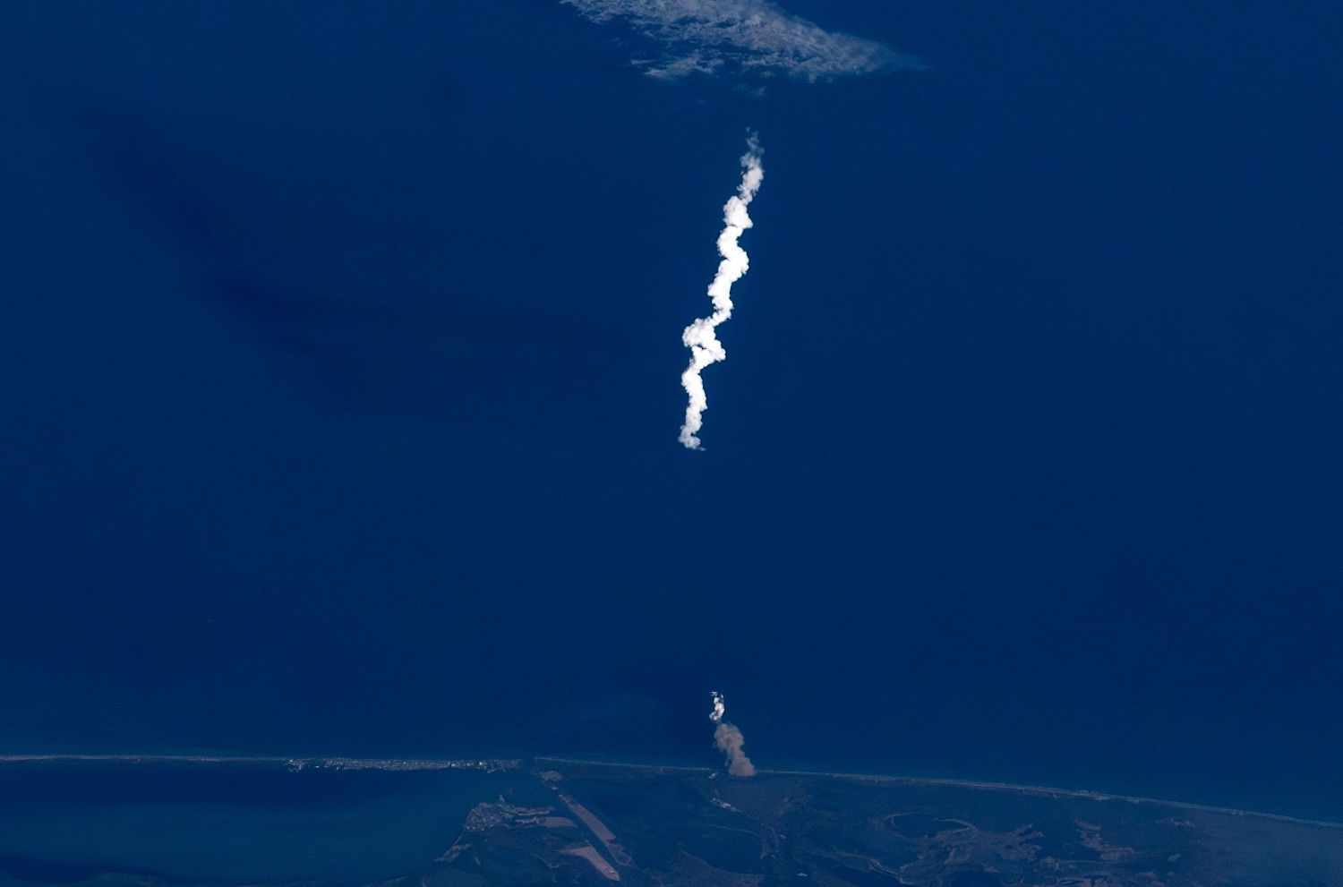 A sexta missão Starship capturada da ISS.