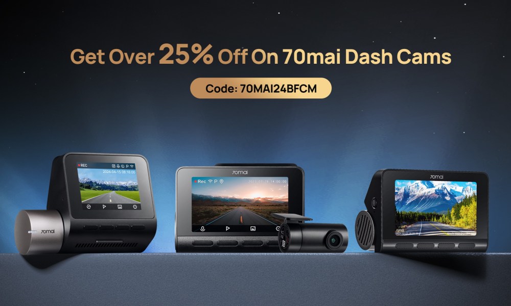 70mai dash cams are on sale with promo code for Amazon deal