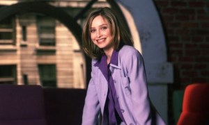 Calista Flockhart as Ally McBeal.