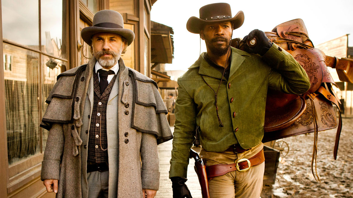 Christoph Waltz et Jamie Foxx dans Django Unchained.