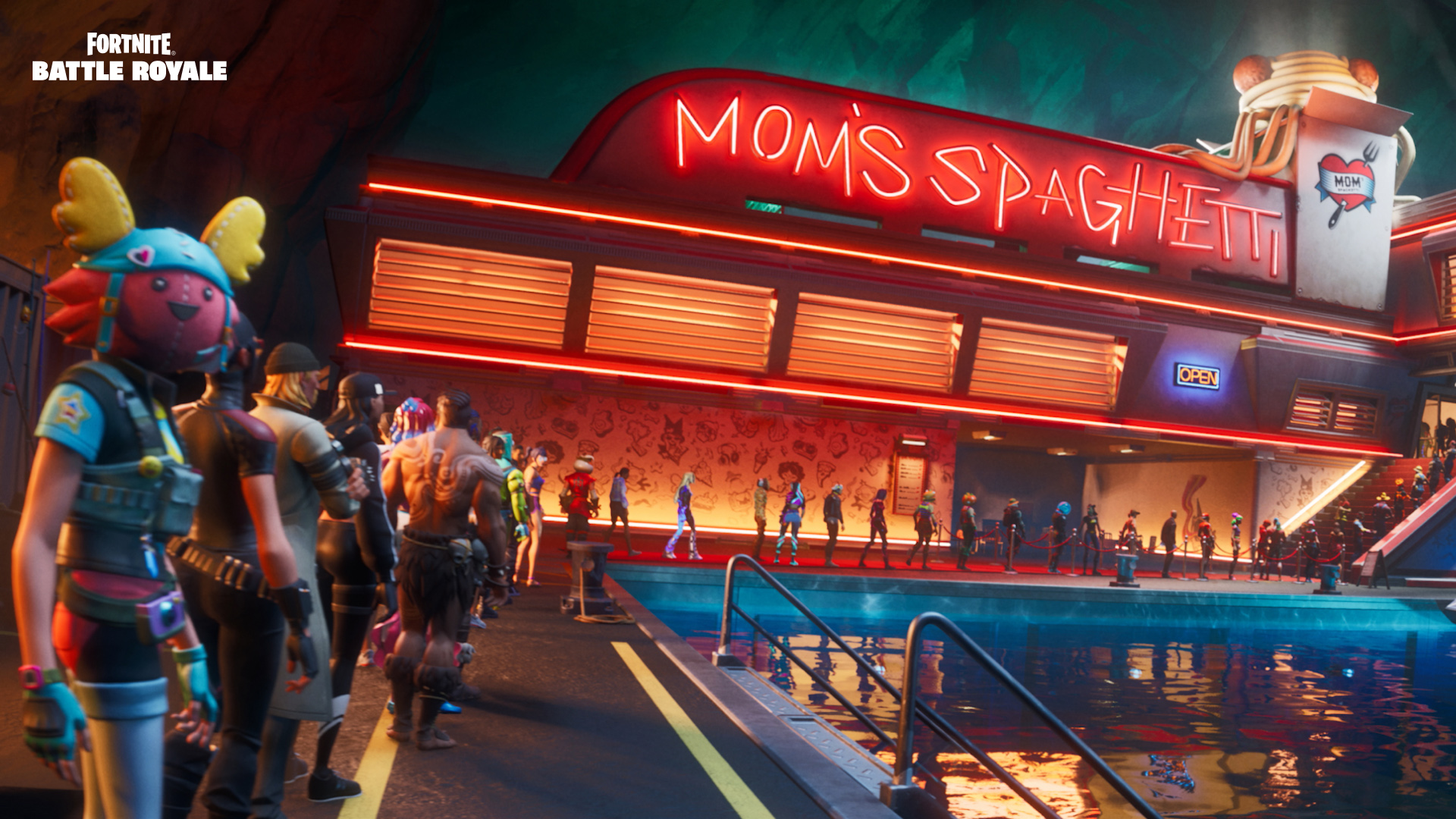 Les spaghettis de maman dans Fortnite.