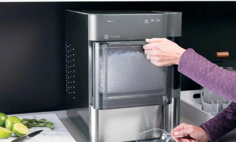 GE Ice Maker deals Opal 2 on counter in use resized for hero