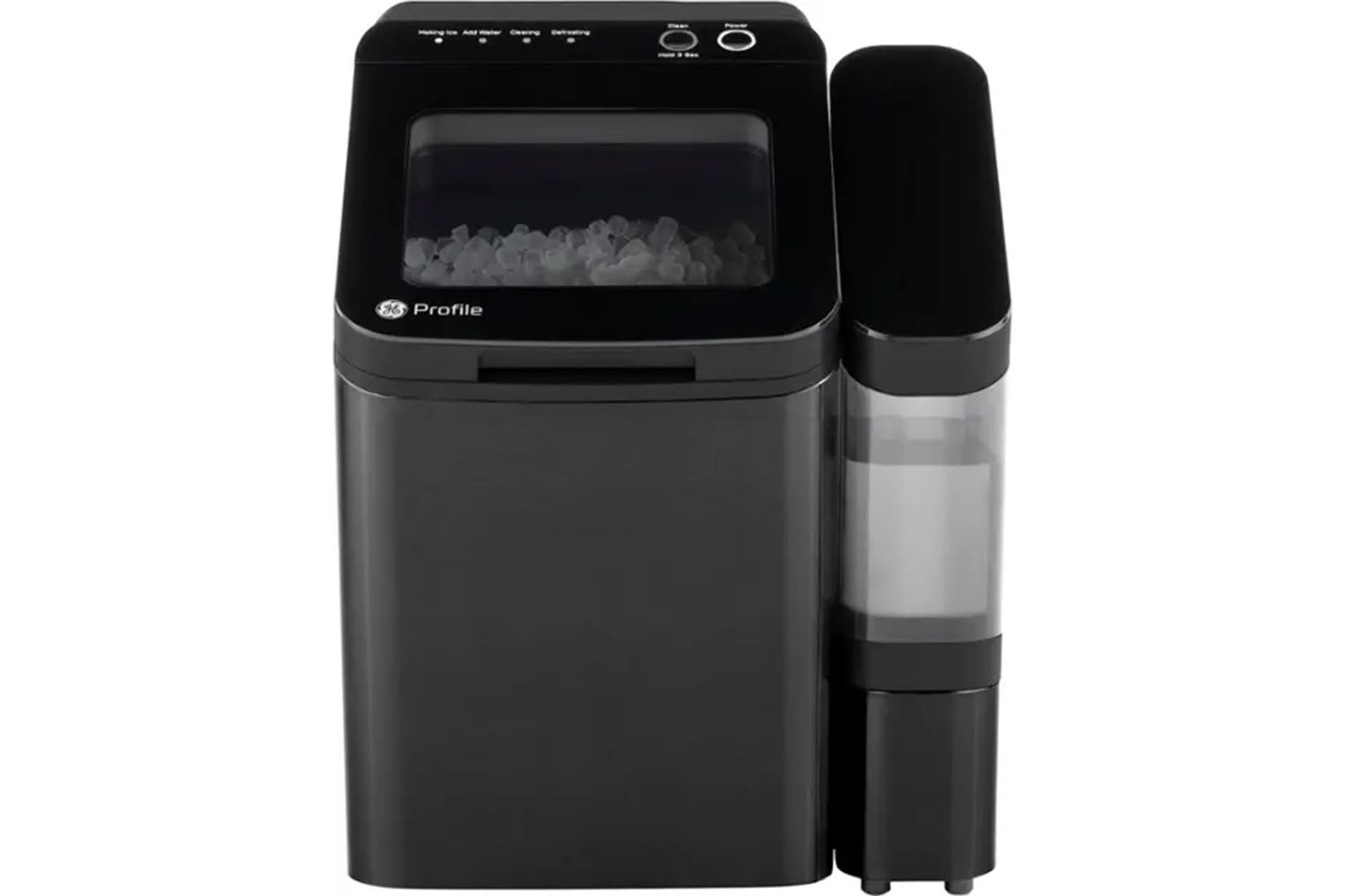 O GE Profile Opal 1.0 Nugget Ice Maker em um fundo branco.