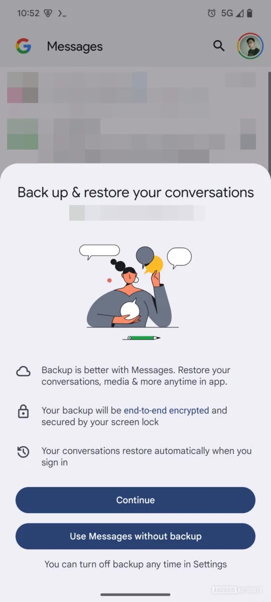 Actualización de Google Messages.