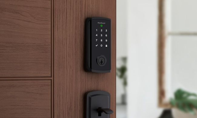 The Kwikset Halo Select installed on a door.