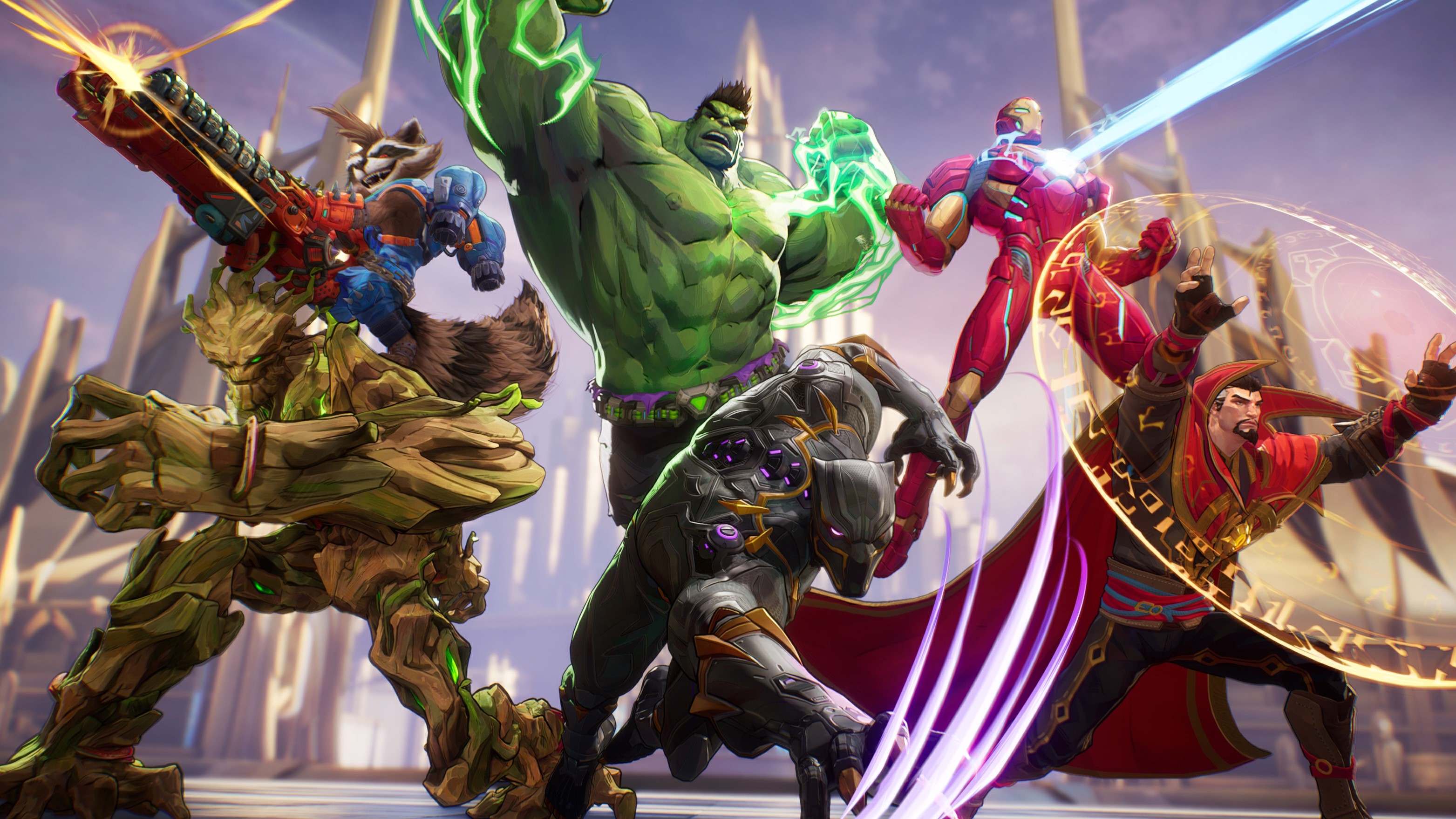 A team of heroes in Marvel Rivals.