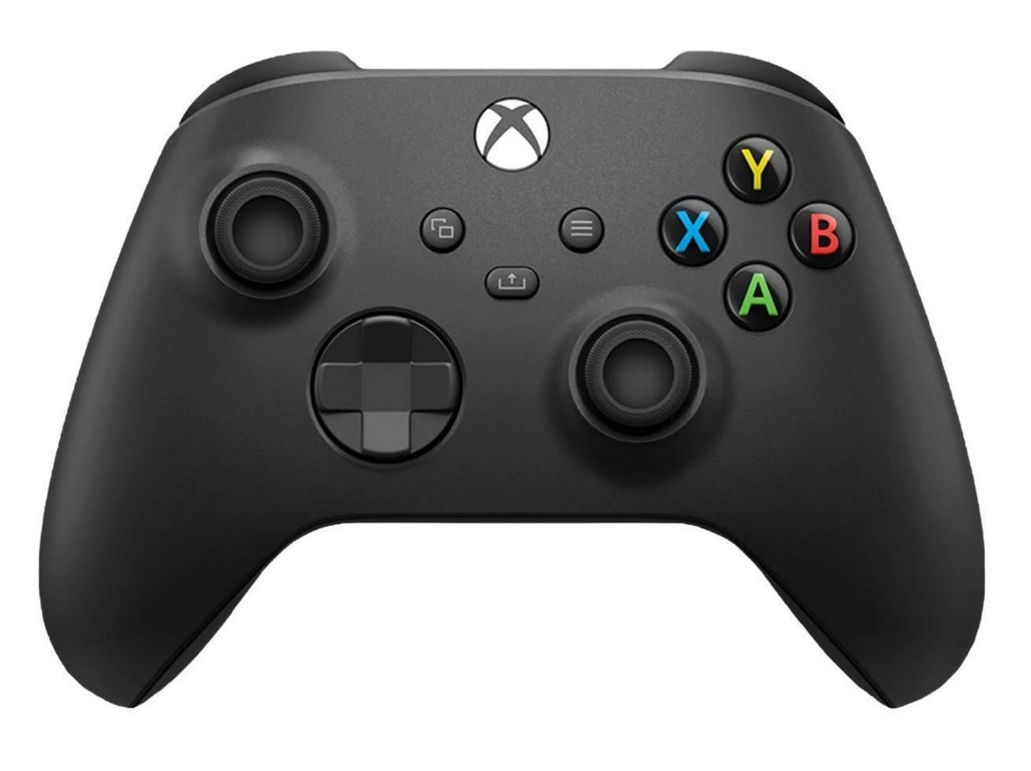 The front of a Microsoft Xbox wireless controller.