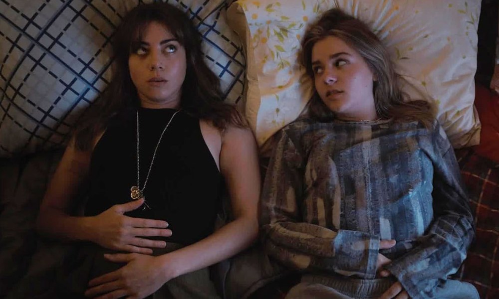 Aubrey Plaza and Maisy Stella in My Old Ass.