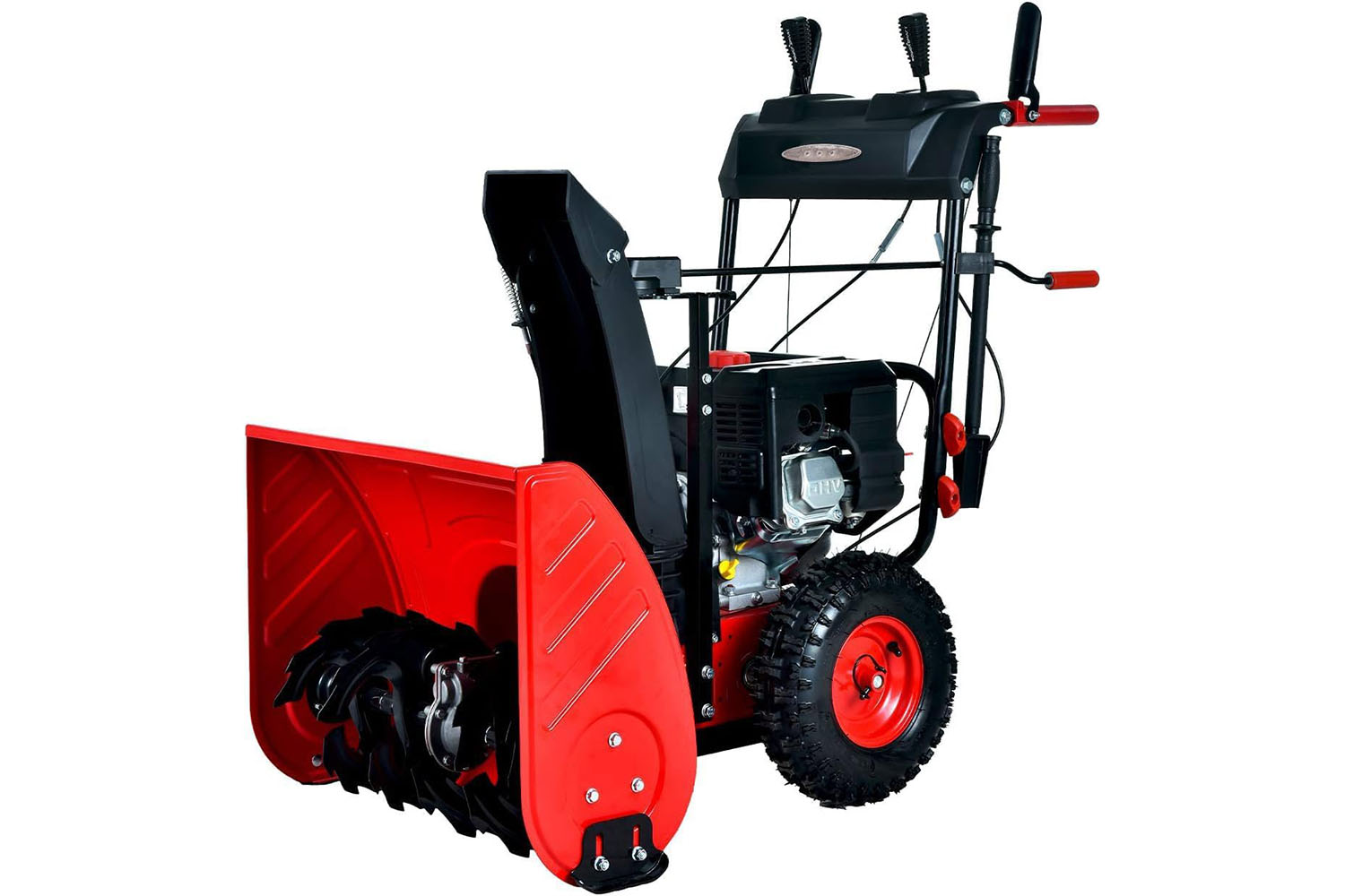 O PowerSmart Gas Snow Blower Gás autopropelido de 24 polegadas em um fundo branco.