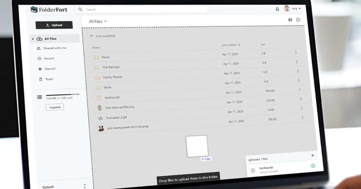 Black Friday:  FolderFort cloud storage lasts for life