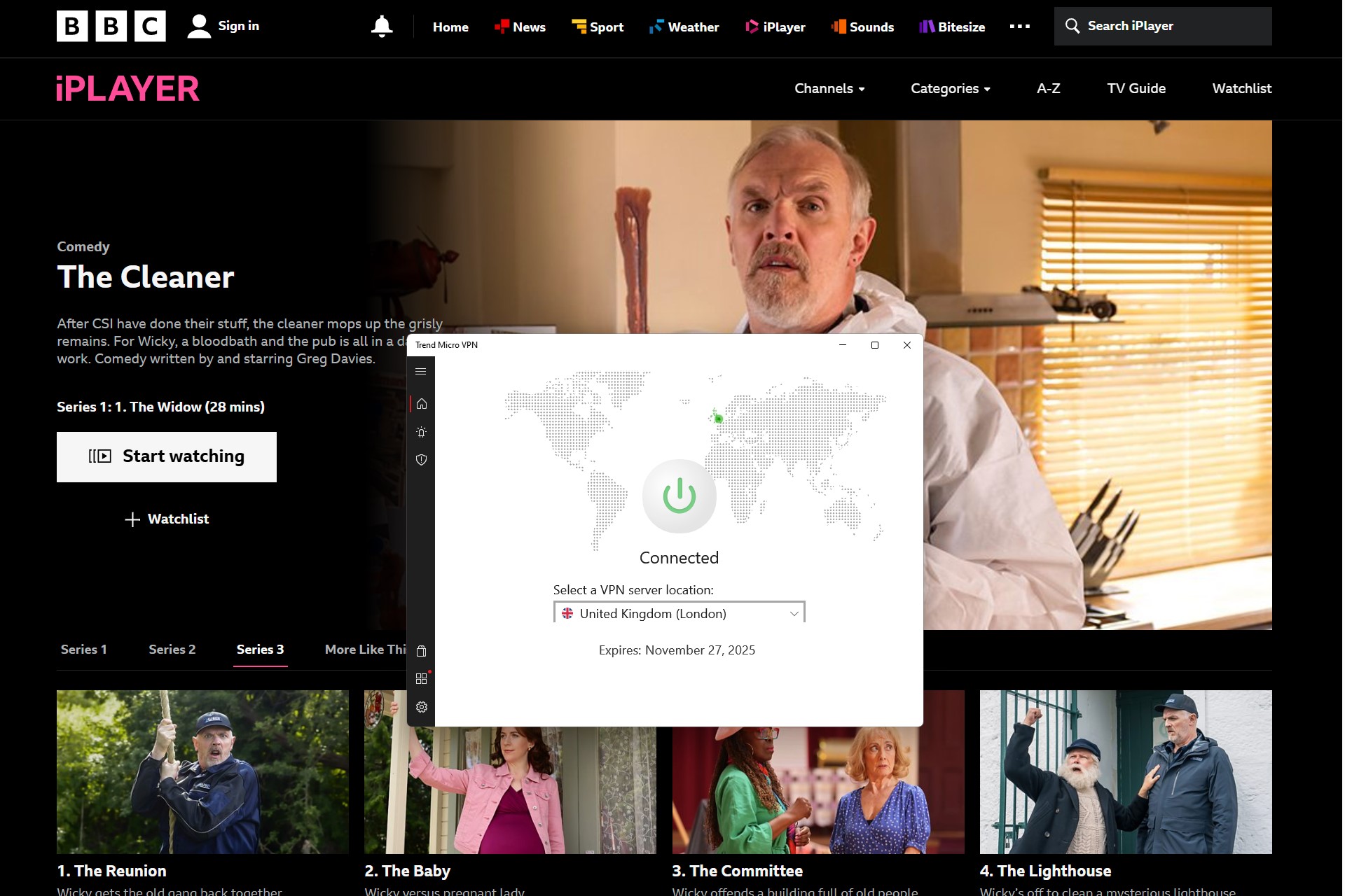 Le VPN de Trend Micro a trompé l'iPlayer de la BBC.