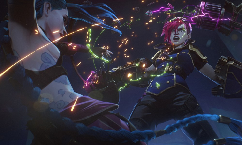 Violet fights Jinx in Arcane season 2.