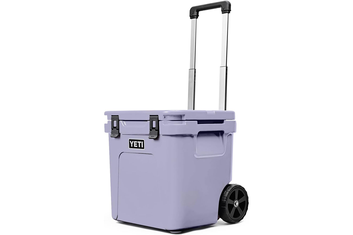 O Yeti Roadie 48 Wheeled Cooler em um fundo branco.