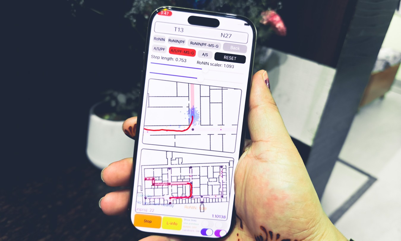 Screenshot of map schematic for Wayfinding app.