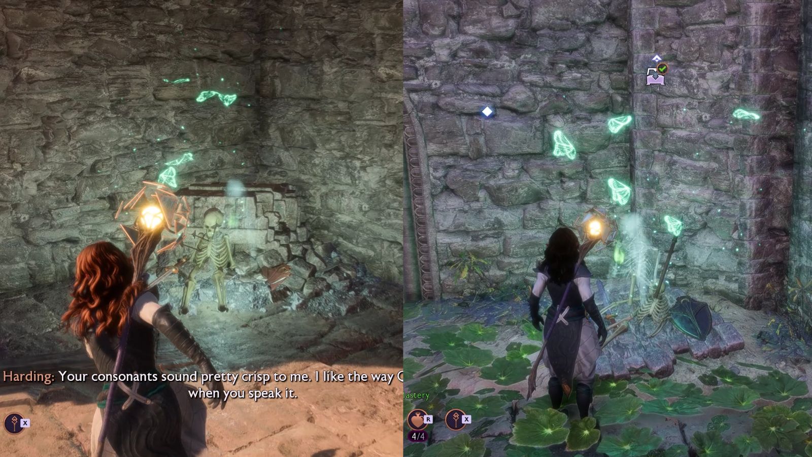 Second and third ghost locations in Dragon Age: The Veilguard's Rivain Coast castle.