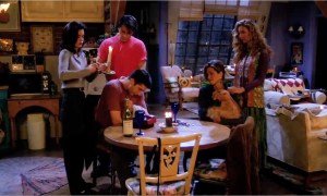 5 friends light candles in Friends.