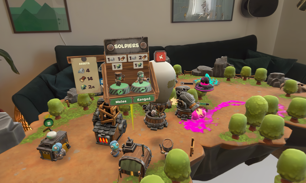 A player builds units in Gears and Goo.