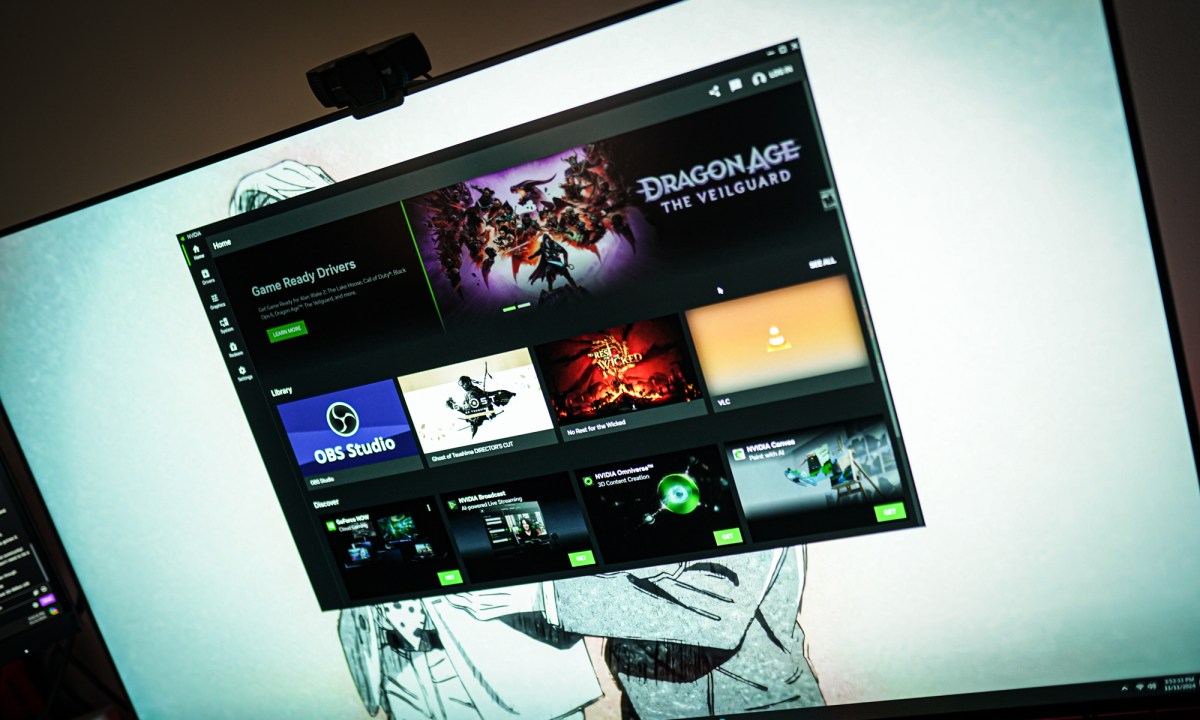 The Nvidia app on the Windows desktop.