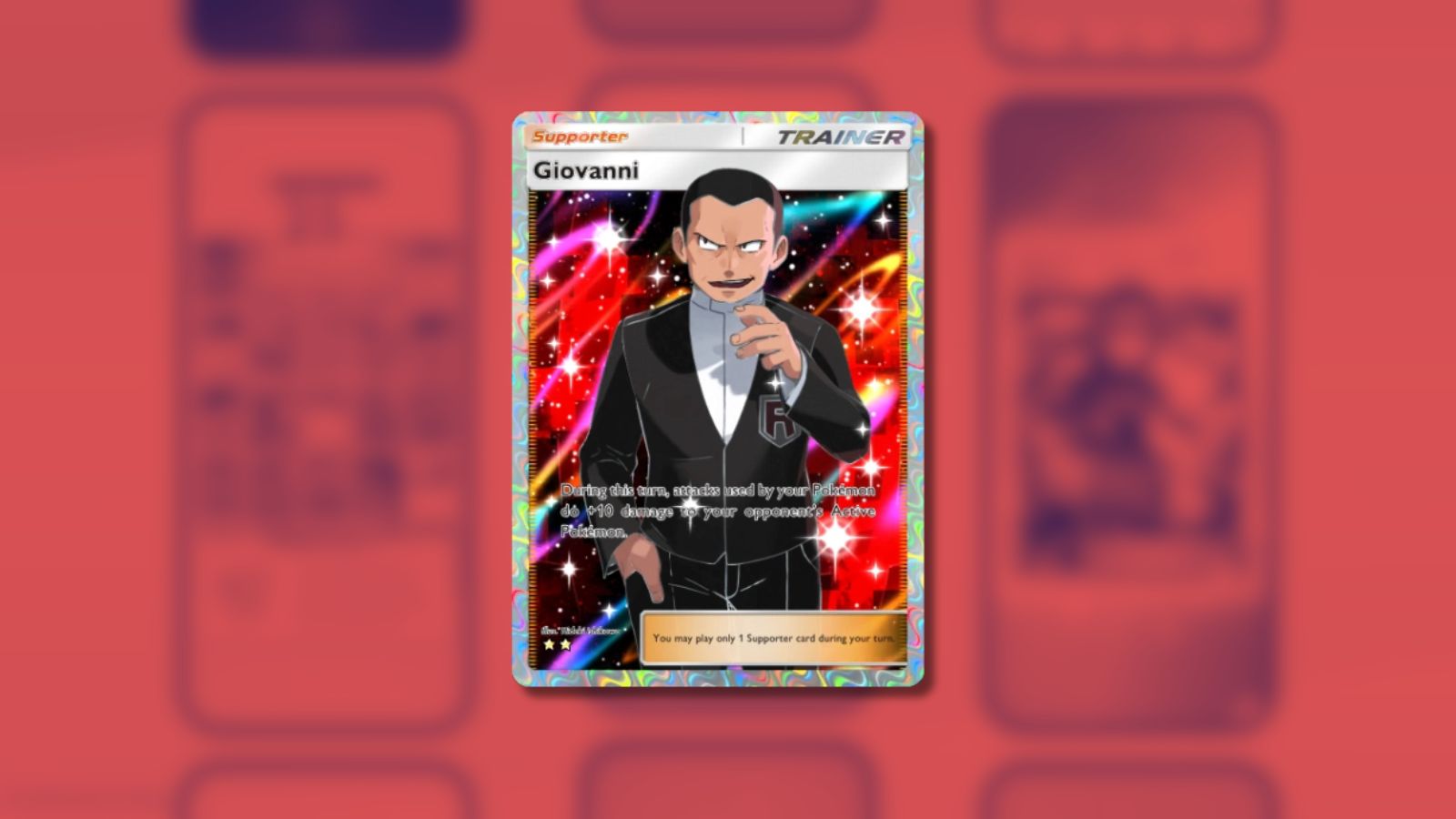 Giovanni card in Pokémon TCG Pocket.