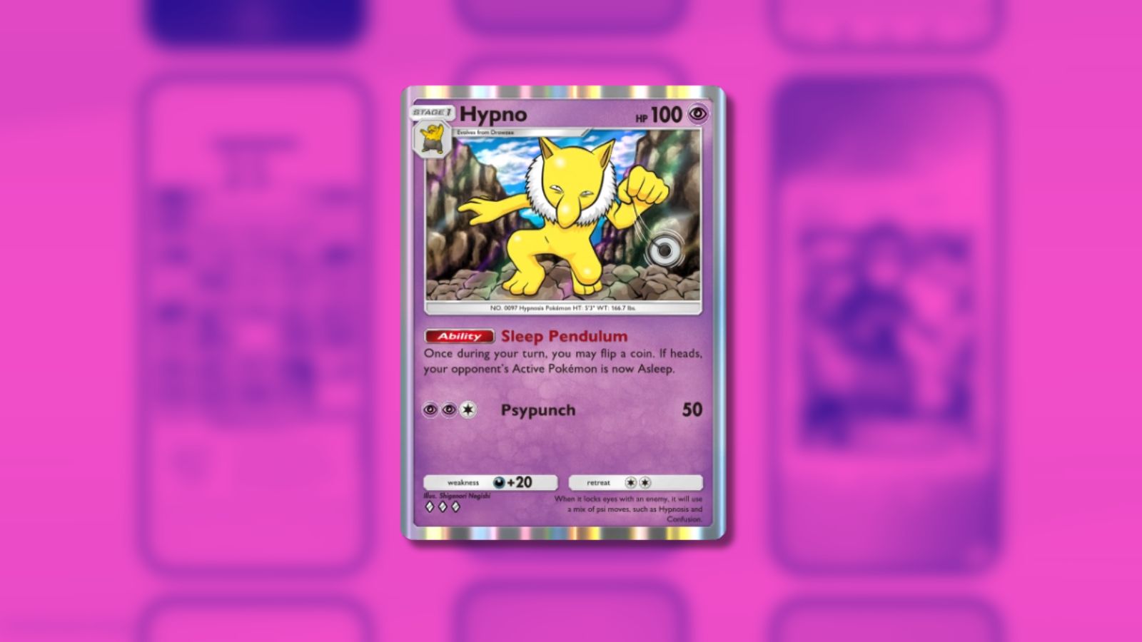 Hypno card in Pokémon TCG Pocket.