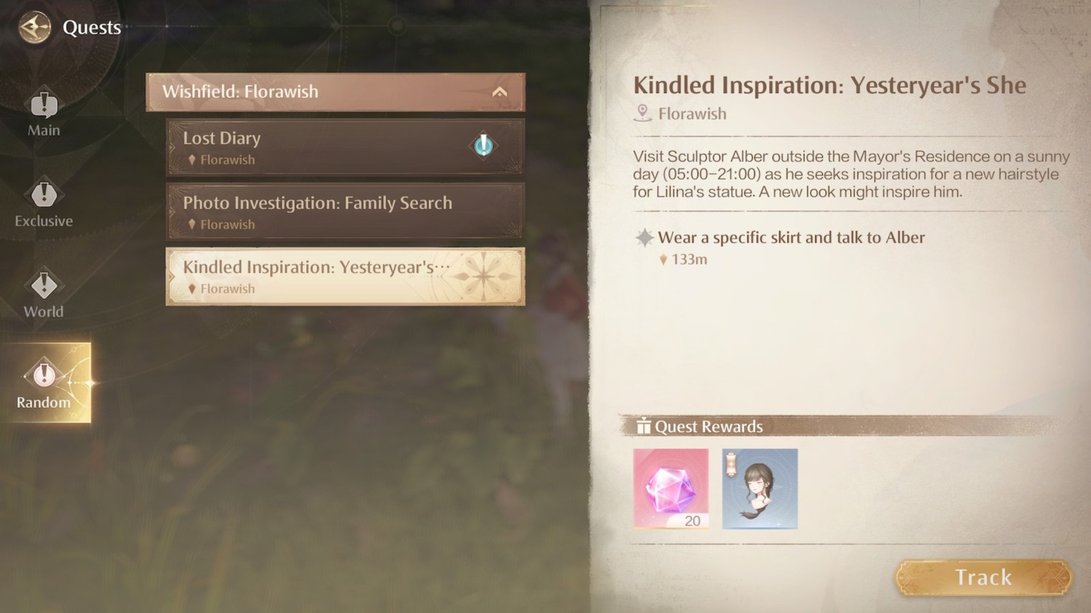 Missão e recompensas em Infinity Nikki.