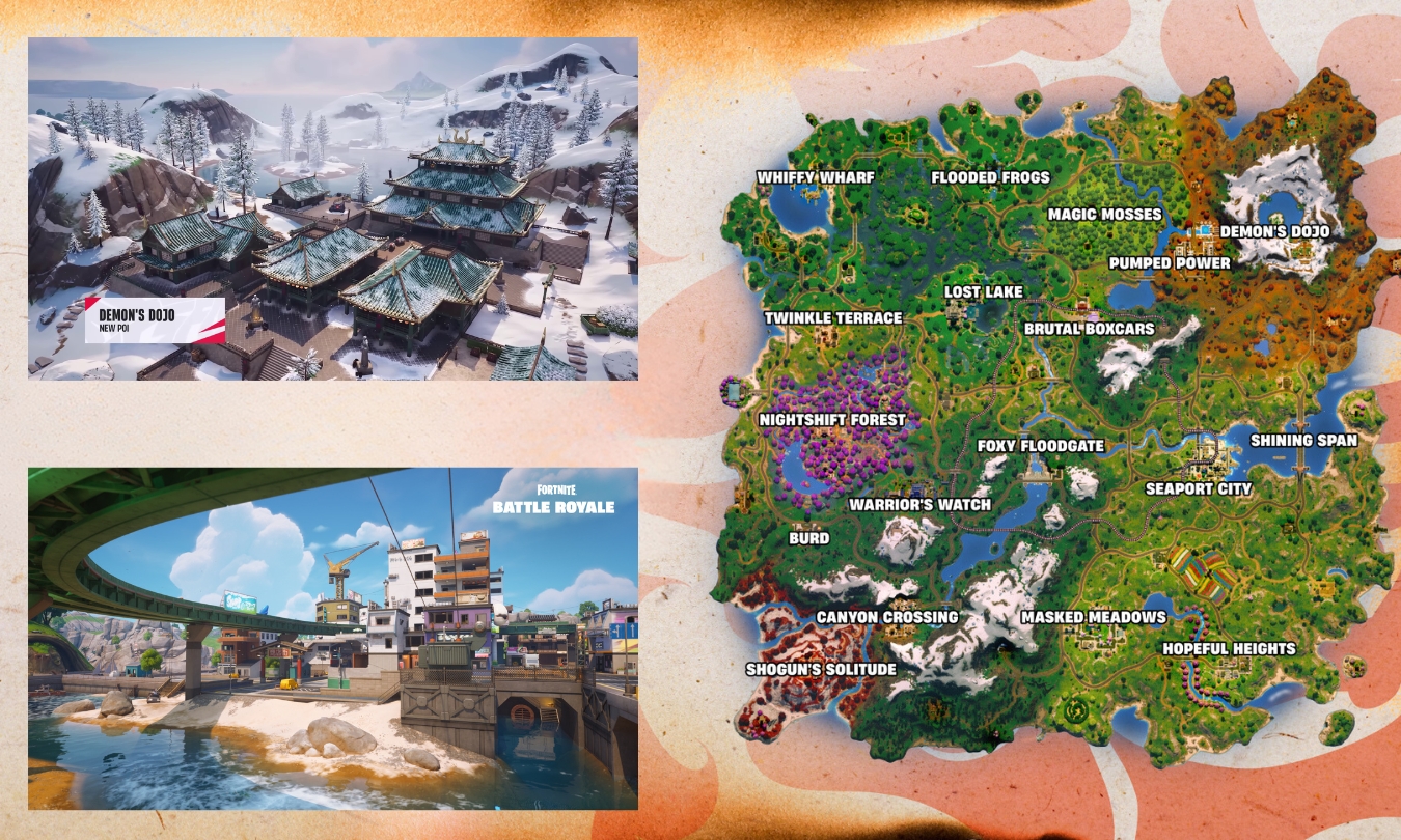 Carte du chapitre 6 de Fortnite