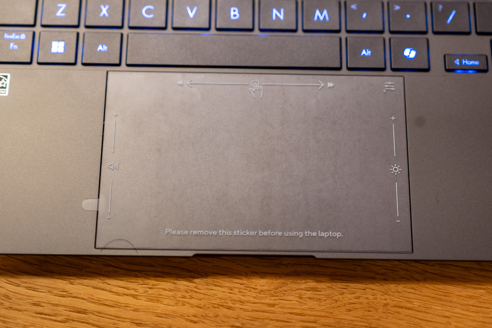 Trackpad-Gesten auf dem Asus Zenbook S14