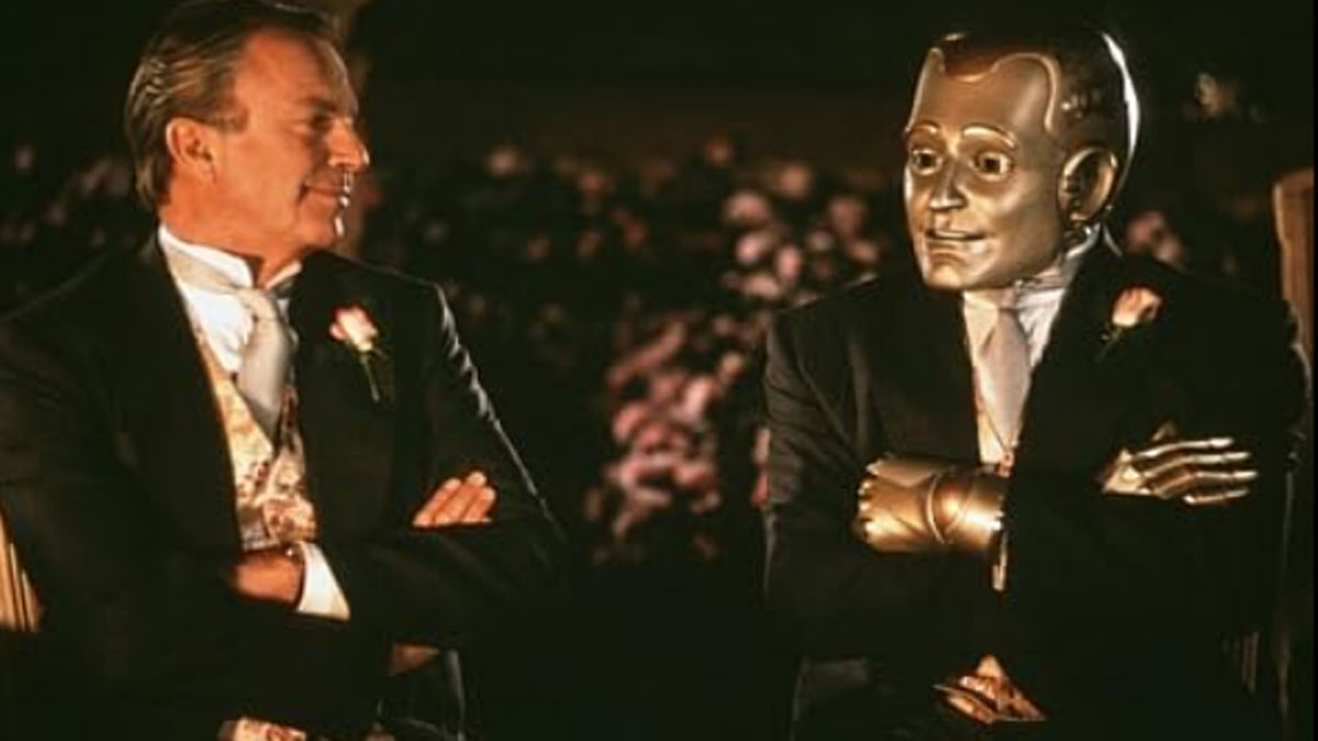 Sam Neill and Robin Williams in Bicentennial Man.