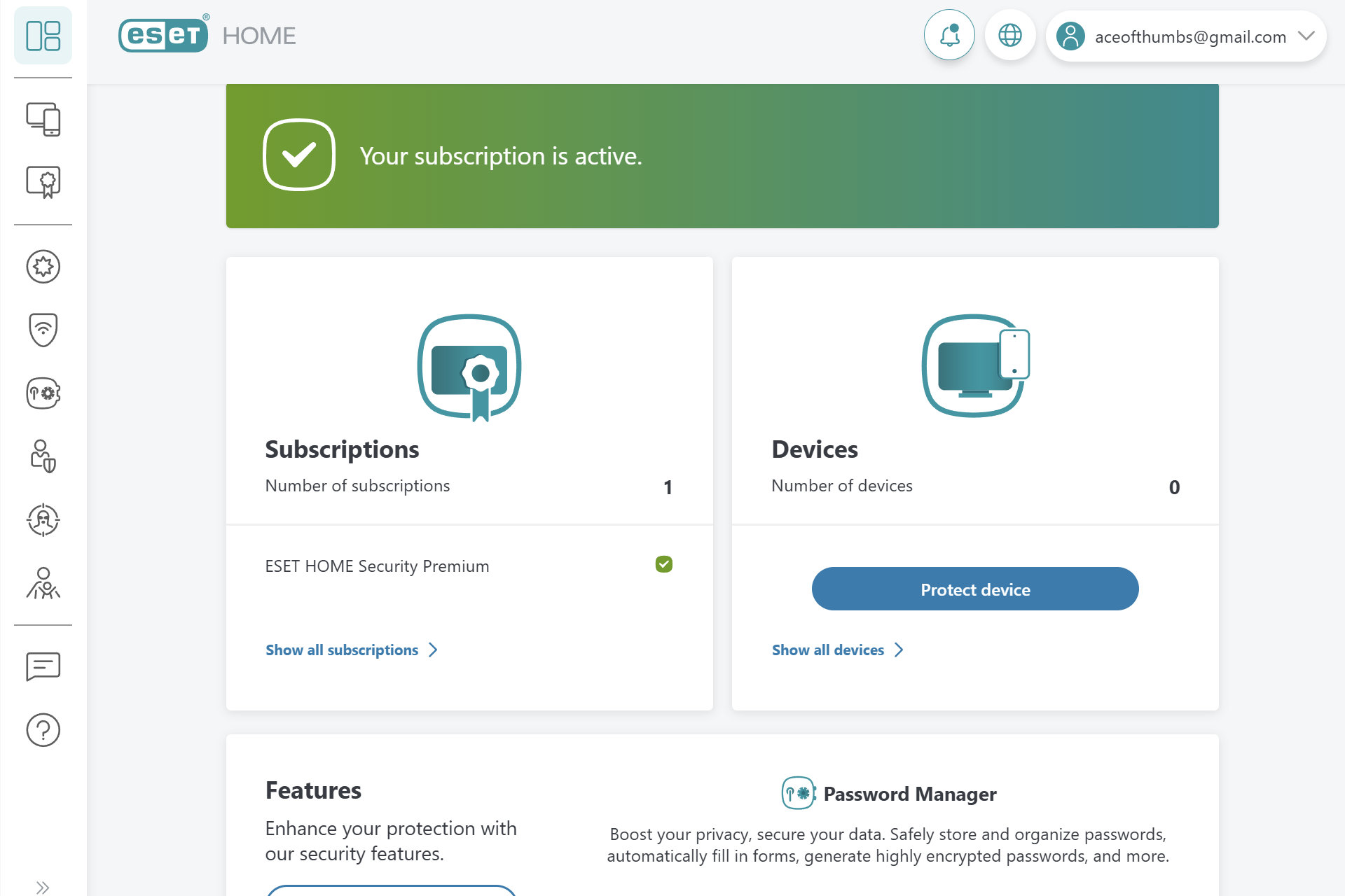 A instalação do Eset é rápida e fácil.