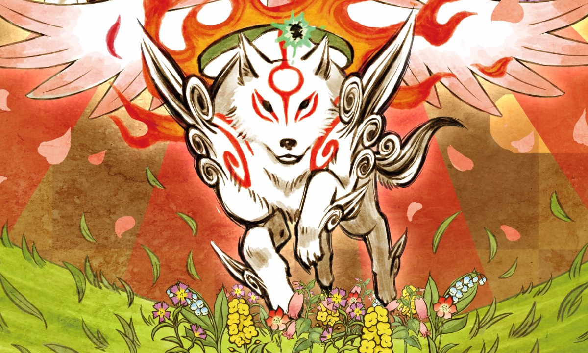 Key art of Okami HD.