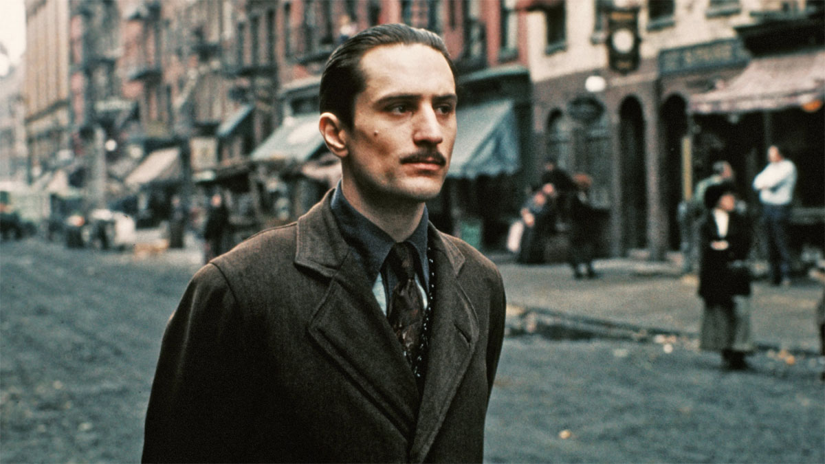 Robert De Nero in The Godfather Part II.