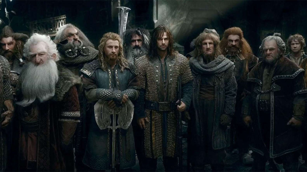 Os anões e Bilbo estão juntos em O Hobbit: A Batalha dos Cinco Exércitos.